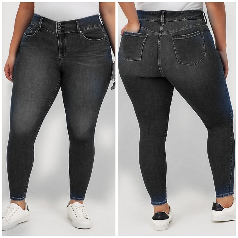 torrid Faded Black Plus Size Stretch Jeggings
